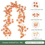 Autumn-colored Money Leaf Garland, Table Decoration - Image 3