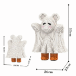 Mengpin Trendy Toys Lovely Ghost Bear Educational Building Block Toy, a birthday gift and a living room decoration - Image 2