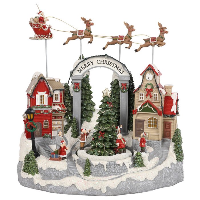 European - Style Christmas Villa LED Light House with Music Bell | Christmas Gift, Ambiance Decoration & Ornament - Image 2
