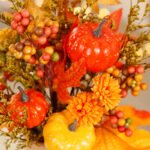 Autumn Artificial Maple Leaf, Pumpkin and Rice Ear Potted Plant - Image 8