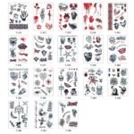 Halloween Ghost Face Clown Temporary Tattoos - Festive Face Tattoo Stickers for Costume Parties, Masquerade Balls and Gatherings - Image 3