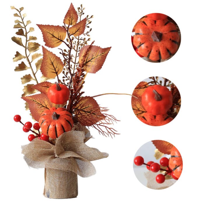 High-Value Iron Art Artificial Pumpkin Decorative Ornament for Desktop and Coffee Table - Image 5