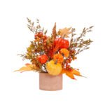 Autumn Artificial Maple Leaf, Pumpkin and Rice Ear Potted Plant - Image 2