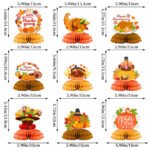 Turkey-themed party table supplies - paper honeycomb decoration for table arrangement - Image 5