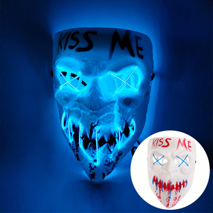 Custom Wholesale of Glowing Masks, Cold - Light LED Masks for Masquerade Balls, Halloween Horrors - Image 2