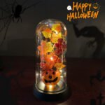 Halloween Glass Lampshade Pumpkin Flower Horror Ornament, Escape Room Decoration, Small Night Light - Image 2