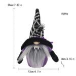 Halloween decorations: Halloween spider, bat, and faceless gnome fabric dolls; Halloween ornaments - Image 5