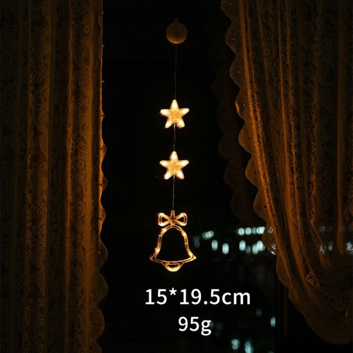 LED Christmas Suction Cup Lights - Festive Ambience Decorative Hanging Lights for Creative Room & Window Display - Image 3