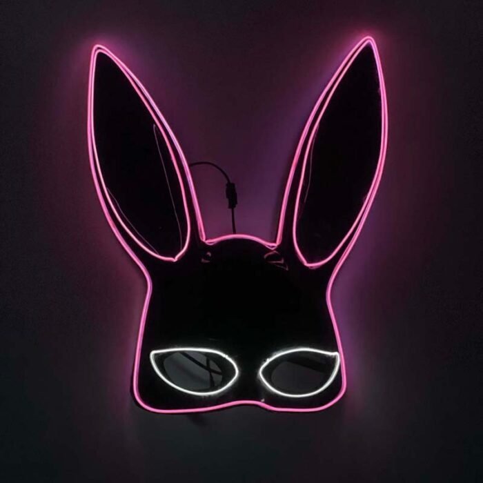 LED Light - Up Mask: Cold - Light Half - Face Bunny Girl Prop for Parties, Performances, Bars, Disco, and Masquerades - Image 3
