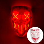 Custom Wholesale of Glowing Masks, Cold - Light LED Masks for Masquerade Balls, Halloween Horrors - Image 3
