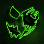Cold-light handsome man luminous hand-painted LED dance party Marshmello mask cosplay Halloween - Image 3