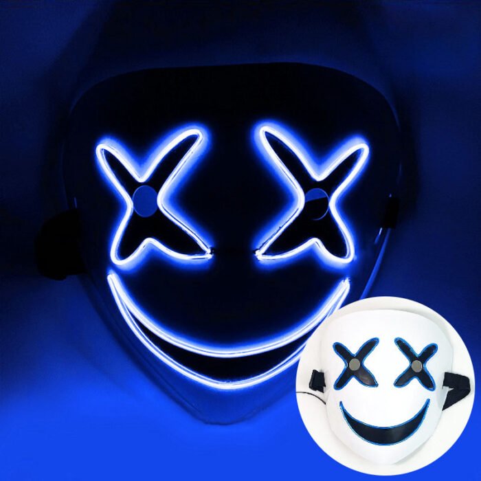 Marshmello Top 100 LED Light-Up Mask, Halloween DJ Music Festival Party Prop - Image 2