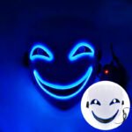 Light-Up Mask - LED "Black Bullet" Hiruko Kagemitsu Mask, Cosplay Ghost Face, Light-Up "Darker than Black" Prop - Image 2