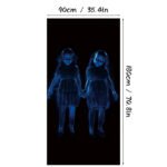 Halloween Witch and Crow Polyester Door Cover - Dark Spooky Festival Horror Atmosphere Porch Decorative Hanging Cloth - Image 4