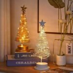 Best - Selling LED Gold & Silver Table Lamp | Crystal Diamond Christmas Tree Lamp for Festive Living Room Decoration - Image 4