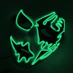 Cold-light handsome man luminous hand-painted LED dance party Marshmello mask cosplay Halloween - Image 4