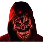 Skull horror mask with LED cold light strips – party and dance costume props - Image 2