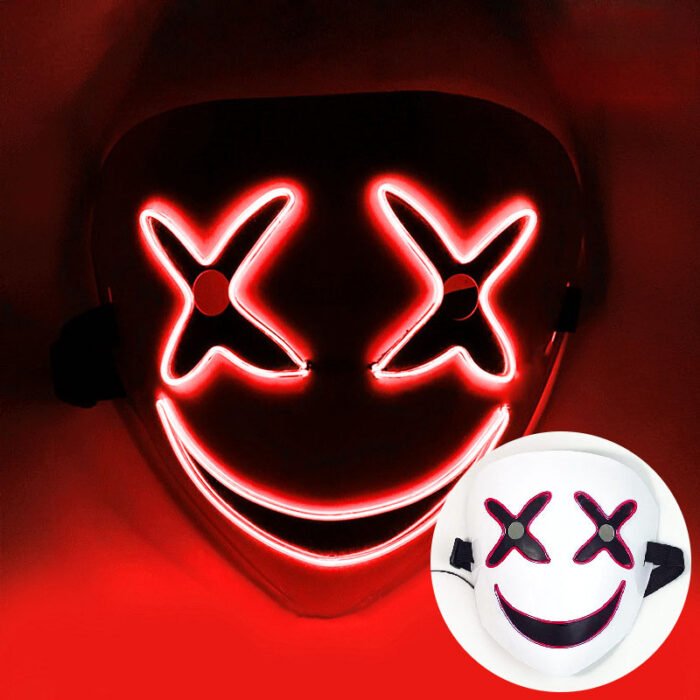 Marshmello Top 100 LED Light-Up Mask, Halloween DJ Music Festival Party Prop - Image 3