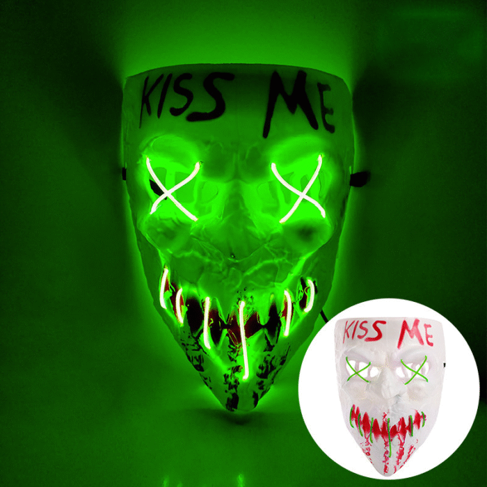 Custom Wholesale of Glowing Masks, Cold - Light LED Masks for Masquerade Balls, Halloween Horrors - Image 4