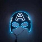 New LED Hero Luminous Halloween Spider - Man, Captain America Mask cos Flash, Avengers Hero Mask - Image 7
