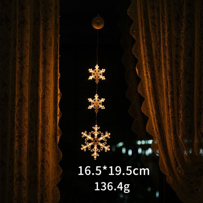 LED Christmas Suction Cup Lights - Festive Ambience Decorative Hanging Lights for Creative Room & Window Display - Image 5