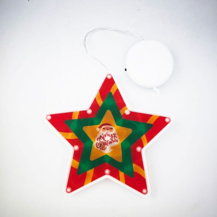 Suction Cup LED Christmas Decorative Lights | Star, Christmas Tree, Bell & Snowman Designs | Window Fairy Lights - Image 5