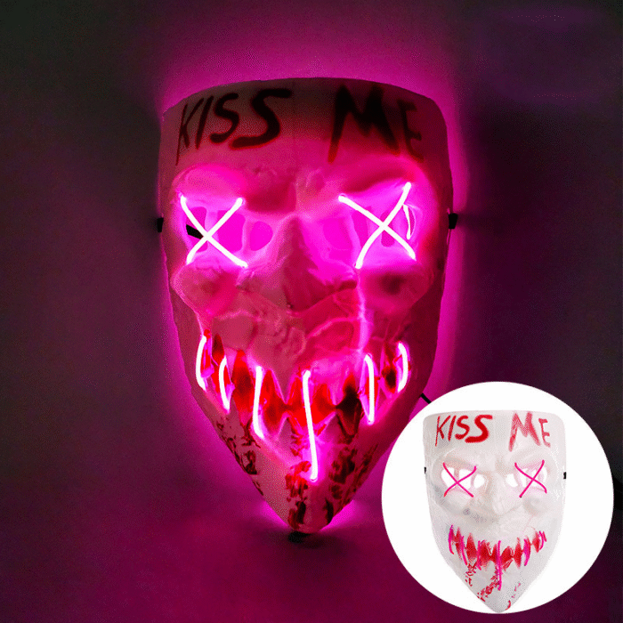 Custom Wholesale of Glowing Masks, Cold - Light LED Masks for Masquerade Balls, Halloween Horrors - Image 5