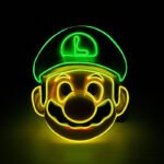 LED Cold Light Glowing Mario (Super Mario) Mask, Cartoon Game Anime Themed, for Masquerade Balls, Parties and Performances, EL - Image 5