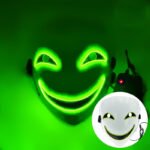 Light-Up Mask - LED "Black Bullet" Hiruko Kagemitsu Mask, Cosplay Ghost Face, Light-Up "Darker than Black" Prop - Image 4