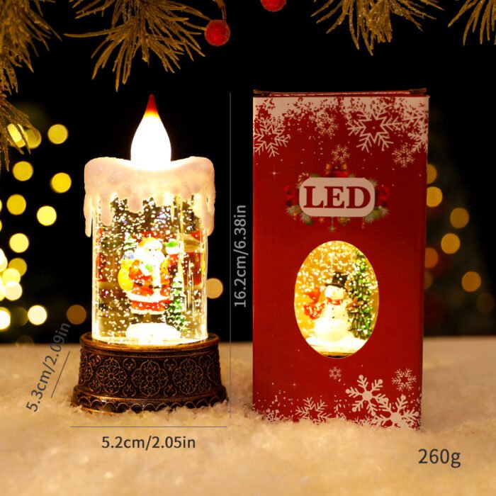 Christmas Light-Up Water-Filled Candles - Creative Small Wind Lamps, Night Lights & Christmas Decorative Ornaments - Image 5