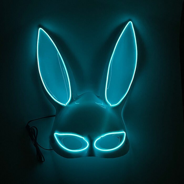 LED Light - Up Mask: Cold - Light Half - Face Bunny Girl Prop for Parties, Performances, Bars, Disco, and Masquerades - Image 6