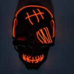 Bloody Horror Cold Light Halloween Mask, LED Light-Up Mask, Hot-Selling Scarred One-Eyed Pirate Mask - Image 6
