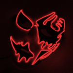 Cold-light handsome man luminous hand-painted LED dance party Marshmello mask cosplay Halloween - Image 6