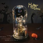 Halloween Immortal Flower Glass Lampshade Skull Creative Horror Ornament – Escape Room Small Night Light - Image 4