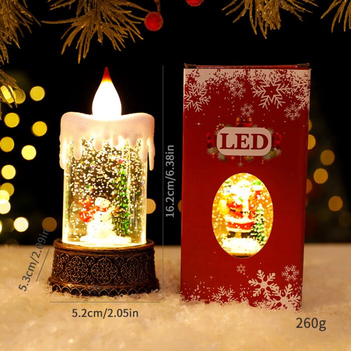 Christmas Light-Up Water-Filled Candles - Creative Small Wind Lamps, Night Lights & Christmas Decorative Ornaments - Image 6