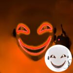 Light-Up Mask - LED "Black Bullet" Hiruko Kagemitsu Mask, Cosplay Ghost Face, Light-Up "Darker than Black" Prop - Image 6