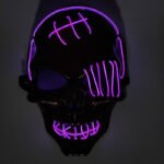 Bloody Horror Cold Light Halloween Mask, LED Light-Up Mask, Hot-Selling Scarred One-Eyed Pirate Mask - Image 7