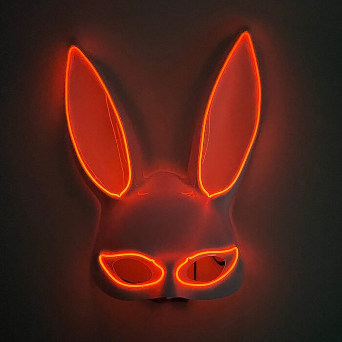 LED Light - Up Mask: Cold - Light Half - Face Bunny Girl Prop for Parties, Performances, Bars, Disco, and Masquerades - Image 7