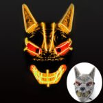 Halloween LED Full - Face Light - Up Mask, Suitable for Men and Women's Parties, Wolf Head EL Ghost Face, Scary and Frightening for Dance Parties - Image 6