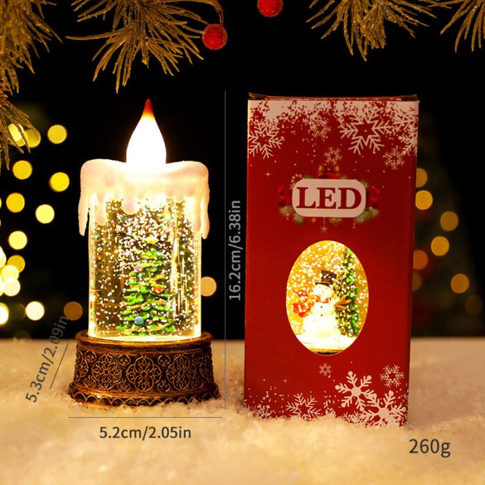 Christmas Light-Up Water-Filled Candles - Creative Small Wind Lamps, Night Lights & Christmas Decorative Ornaments - Image 7