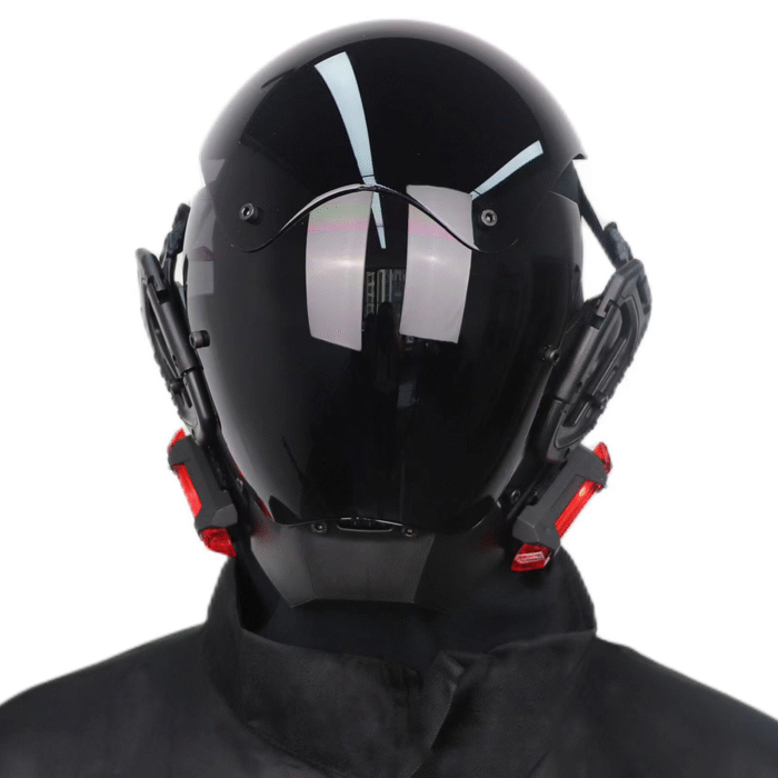 Cyberpunk black mask, CS headgear, full - face mecha mask prop for Halloween for adults - Image 4