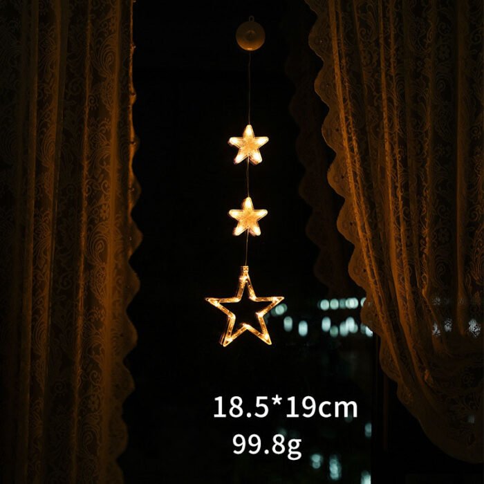 LED Christmas Suction Cup Lights - Festive Ambience Decorative Hanging Lights for Creative Room & Window Display - Image 8