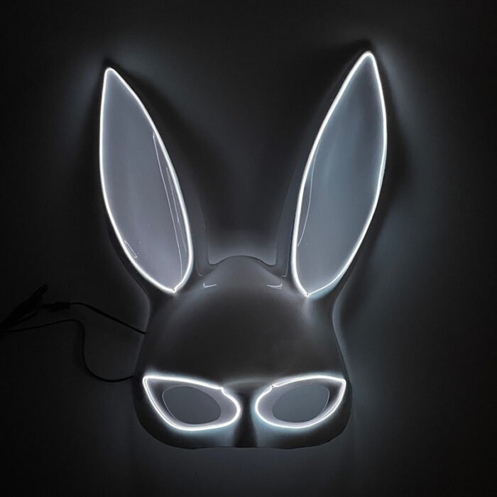 LED Light - Up Mask: Cold - Light Half - Face Bunny Girl Prop for Parties, Performances, Bars, Disco, and Masquerades - Image 8