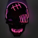 Bloody Horror Cold Light Halloween Mask, LED Light-Up Mask, Hot-Selling Scarred One-Eyed Pirate Mask - Image 8