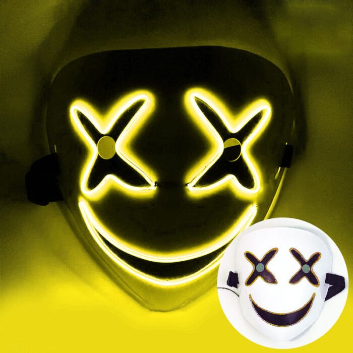 Marshmello Top 100 LED Light-Up Mask, Halloween DJ Music Festival Party Prop - Image 7
