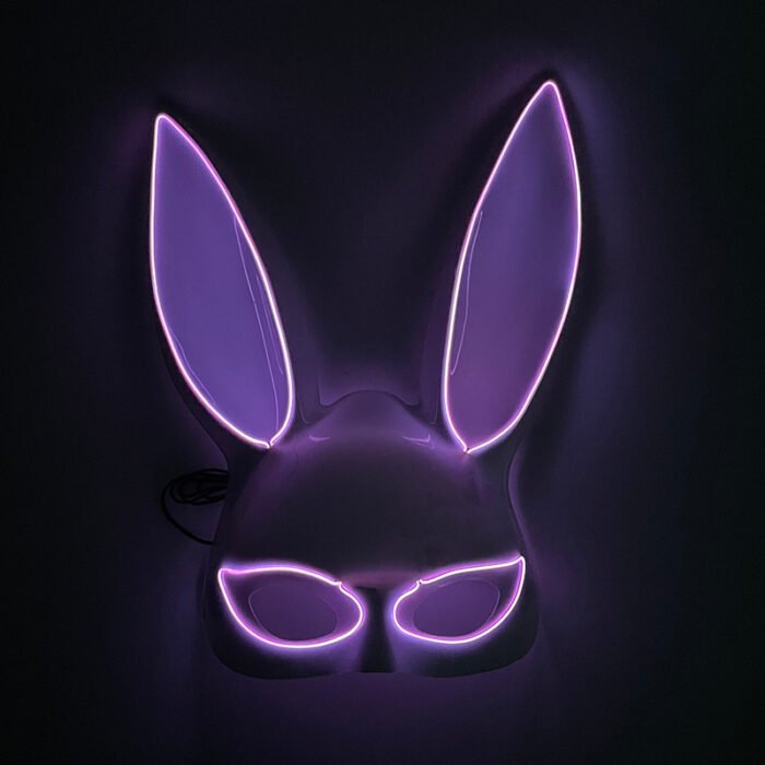LED Light - Up Mask: Cold - Light Half - Face Bunny Girl Prop for Parties, Performances, Bars, Disco, and Masquerades - Image 9