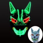 Halloween LED Full - Face Light - Up Mask, Suitable for Men and Women's Parties, Wolf Head EL Ghost Face, Scary and Frightening for Dance Parties - Image 8