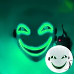 Light-Up Mask - LED "Black Bullet" Hiruko Kagemitsu Mask, Cosplay Ghost Face, Light-Up "Darker than Black" Prop - Image 9
