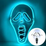 Halloween Light-Up Mask, Grim Reaper Horror Screaming Face Mask, LED Stage Nightclub Costume Cosplay Prop - Image 10