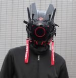 Cyberpunk black mask, CS headgear, full - face mecha mask prop for Halloween for adults - Image 5
